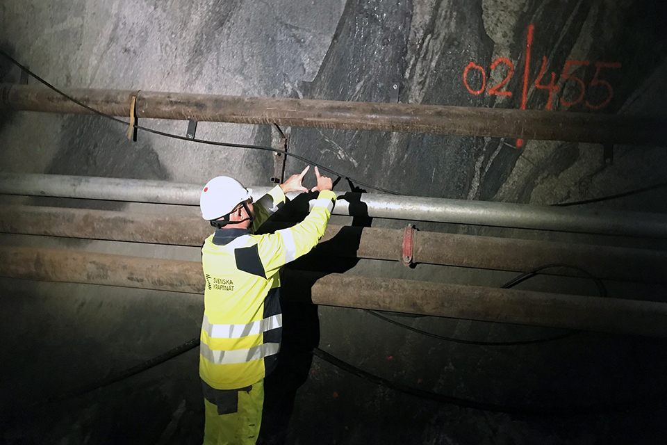 Erik Thunberg i tunneln Anneberg-Skanstull