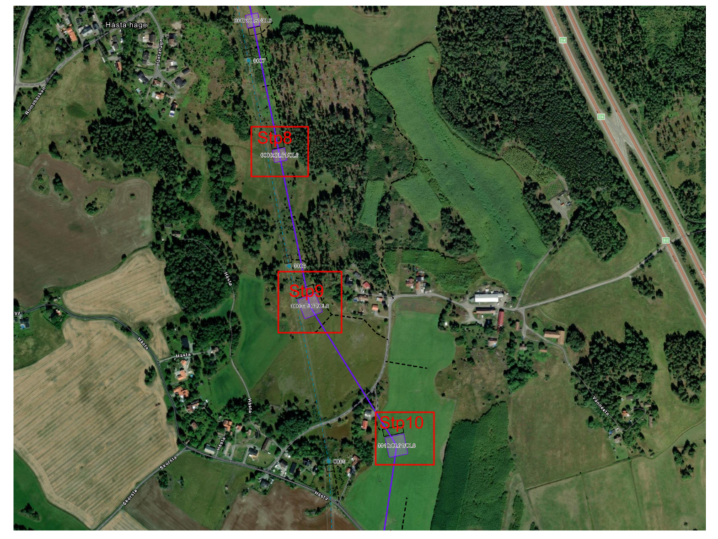 Karta över vart vi spräningen 