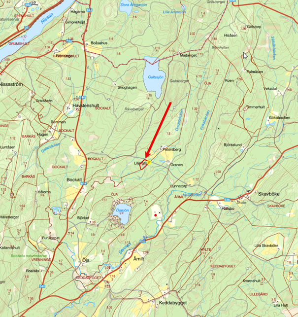 Översikts karta Bockalt Liljefors 413