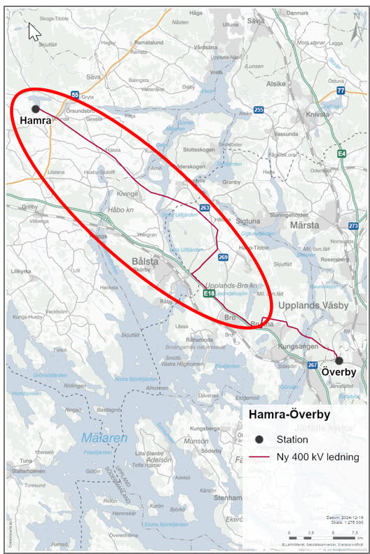 Kart som visar området där beslutet gäller