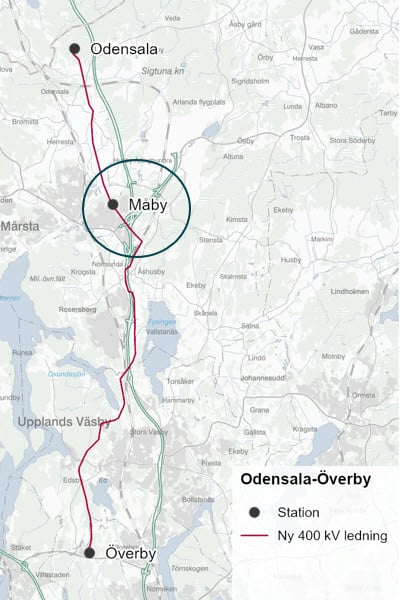 karta över sträckan 
