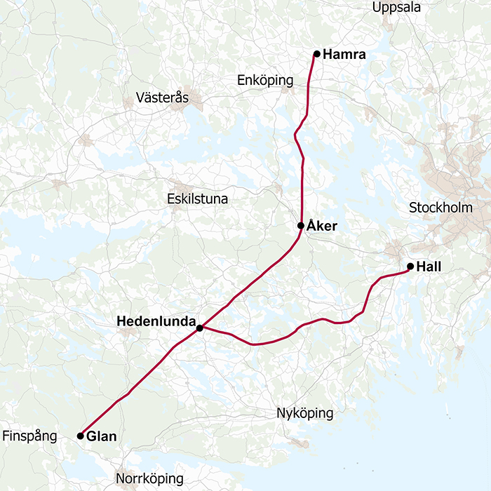 karta över förnyelseprojekten i Södermanland