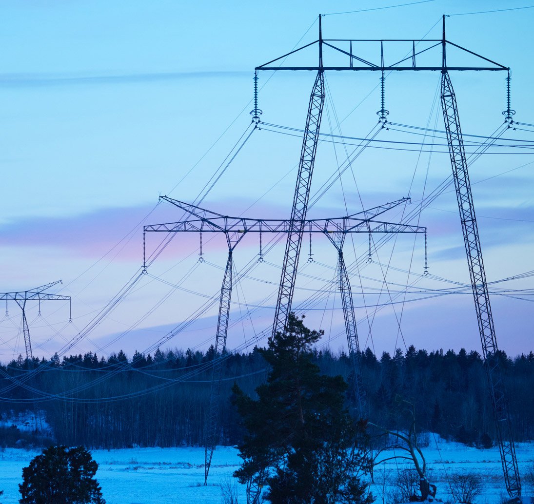 Bild på ledning med isalatorer