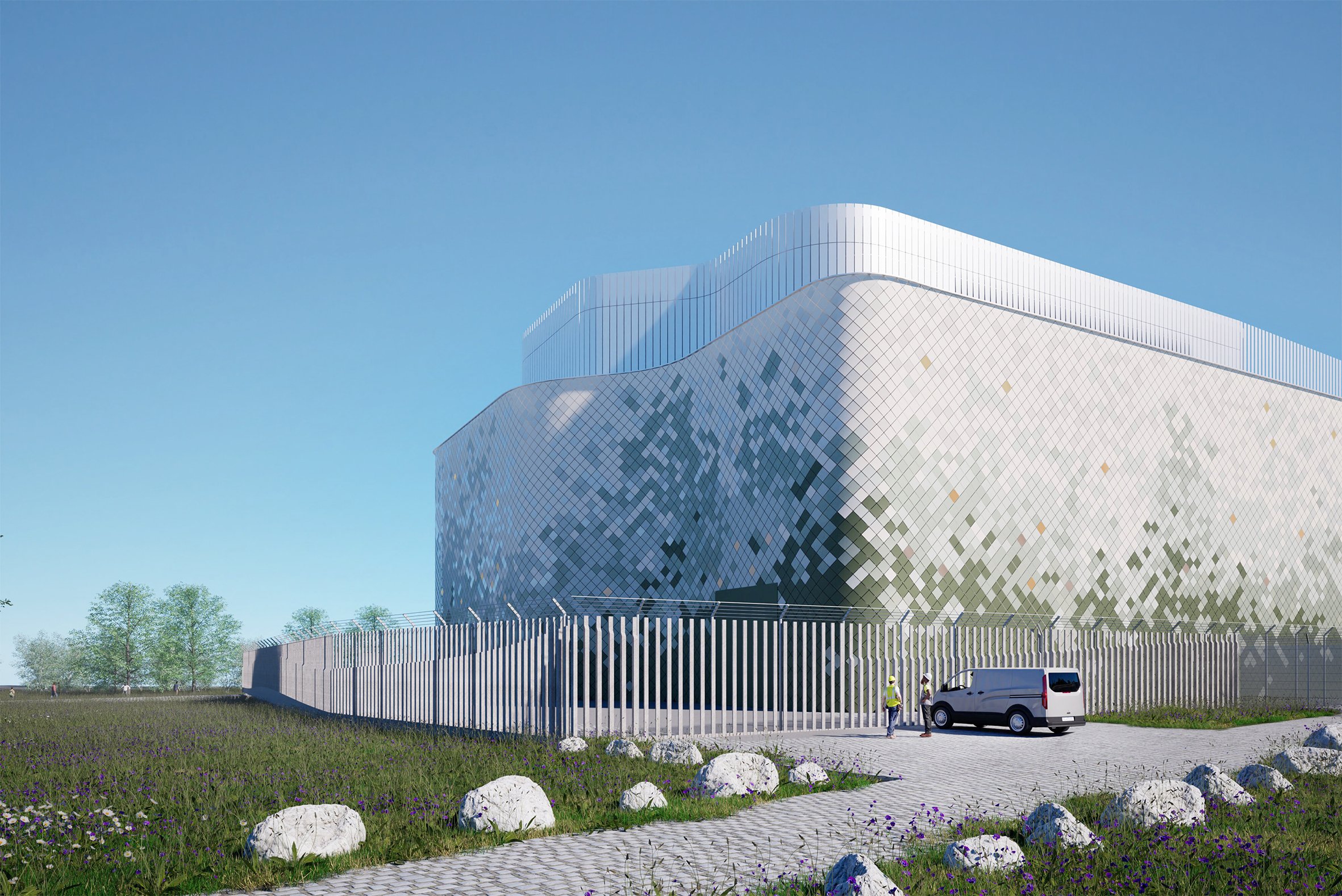 Visionsbild över stationen