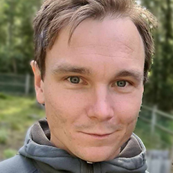 Porträtt på Nils Lundbäck.