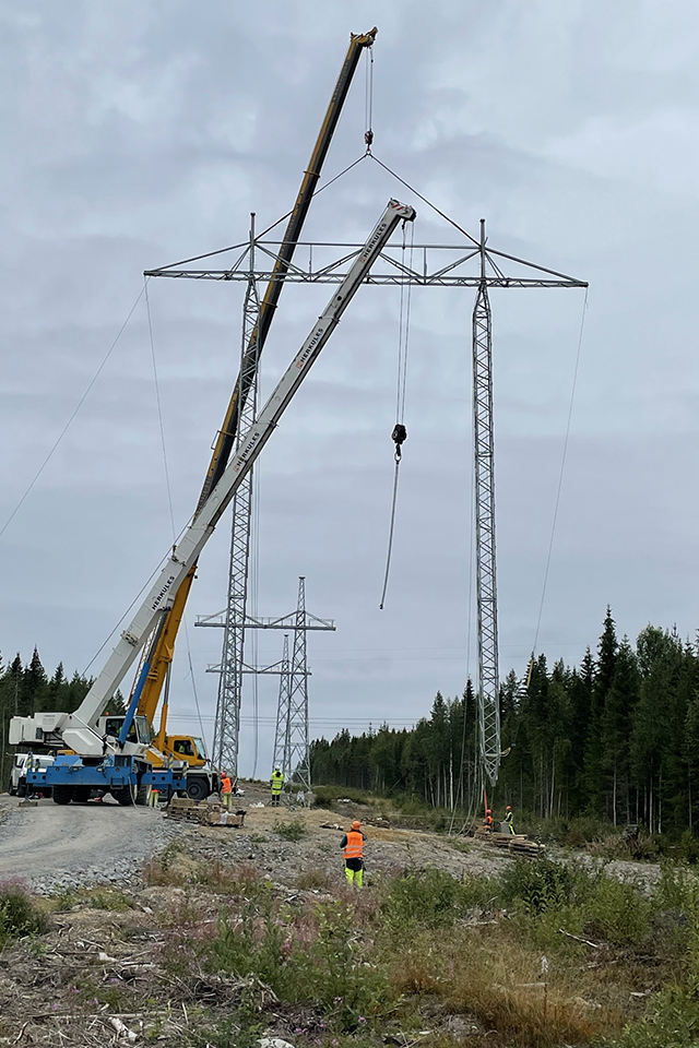 Bild på stolpresning i Långbjörn-Storfinnforsen. Foto: Tomas Bergsten.