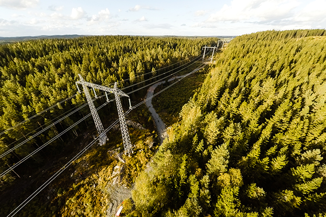 Bild på en ledningsgata