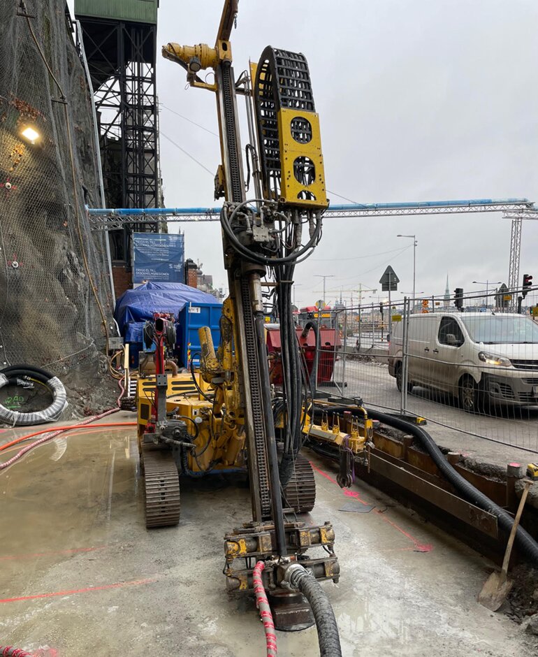 Ridåinjektering vid Stadsgårdskajen