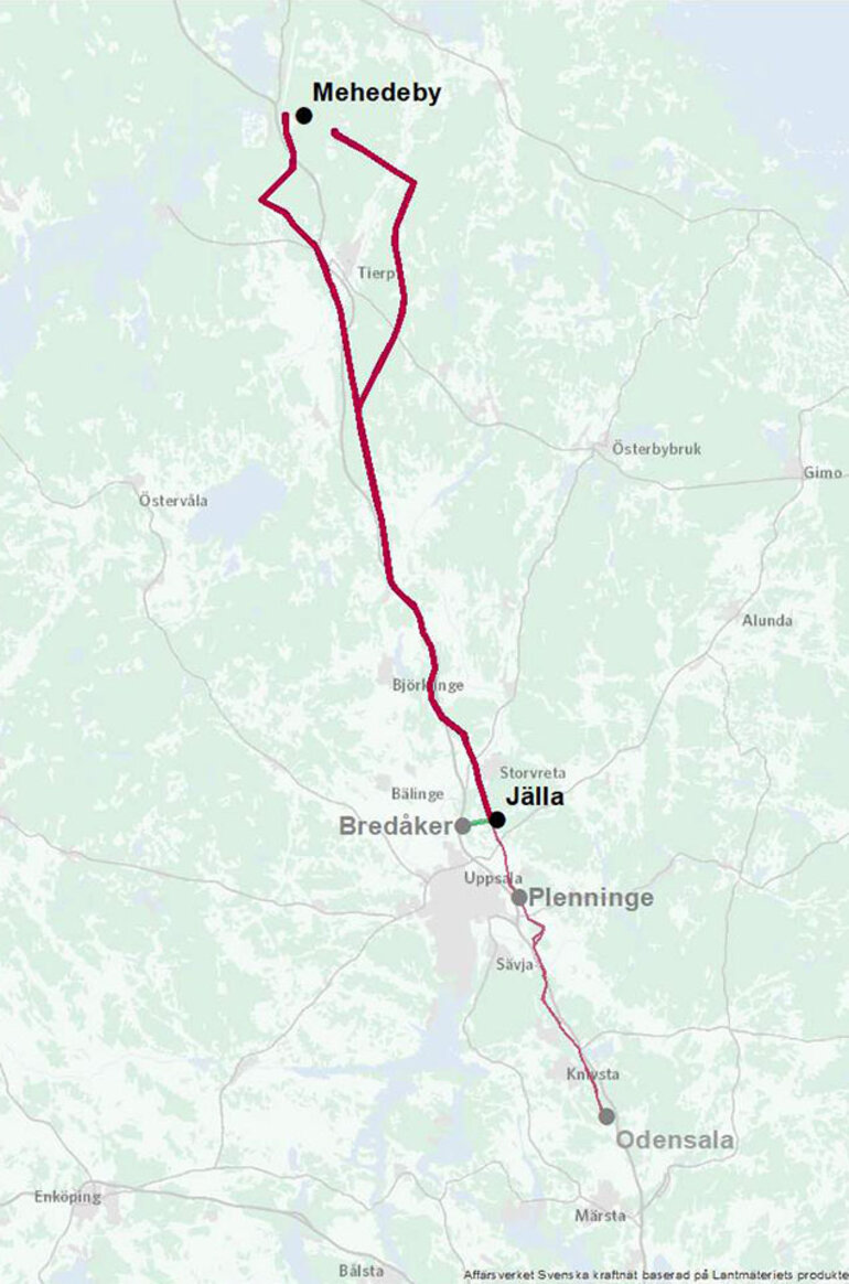 Karta Mehendeby-Jälla.
