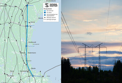 Bild av miljö och karta över sträckning