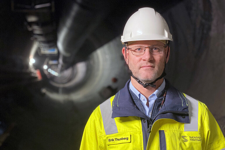 Erik Thunberg i tunneln Anneberg-Skanstull