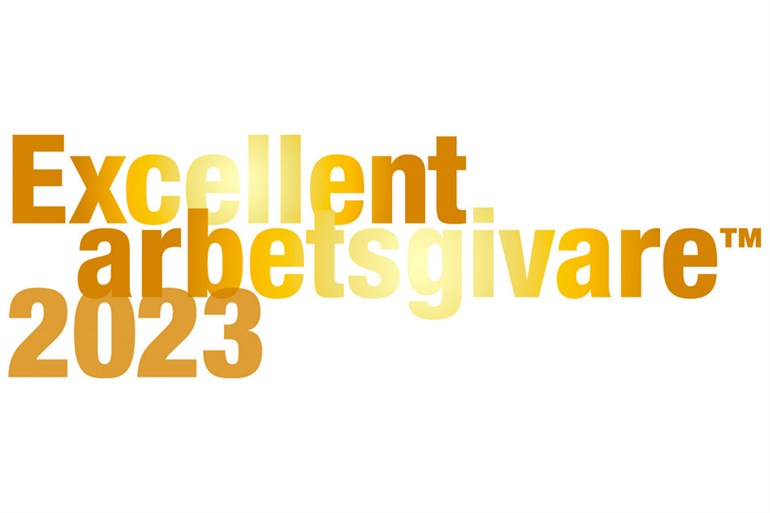 Logotype för Excellent arbetsgivare 2023