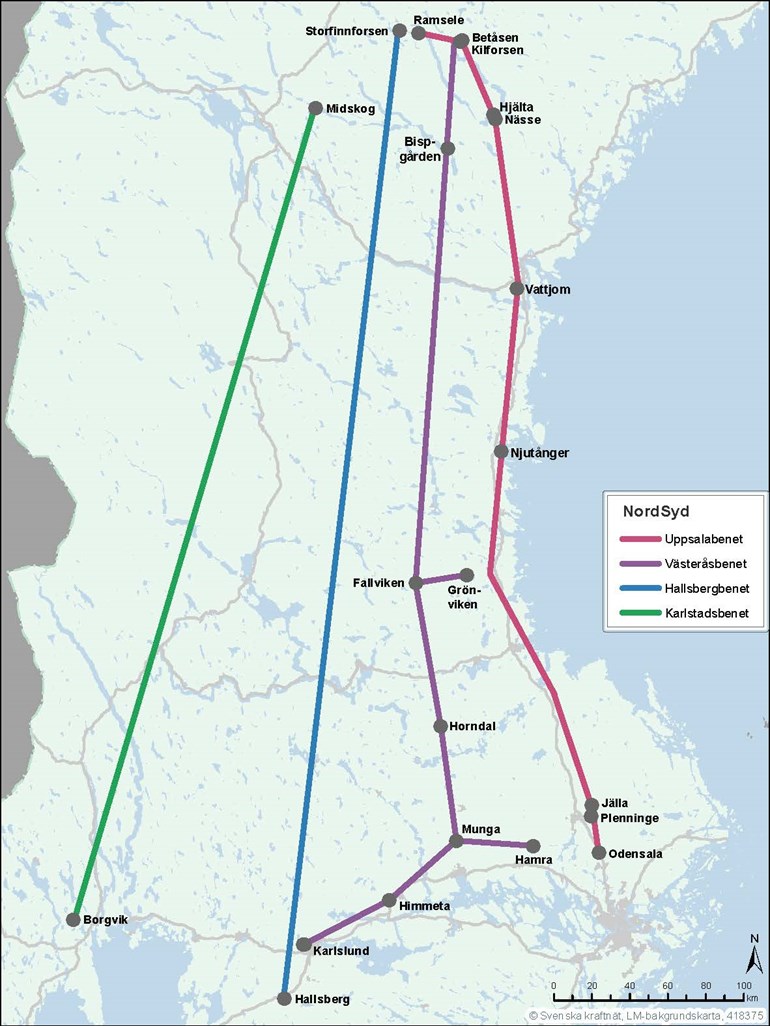 Översiktskarta över NordSyd området