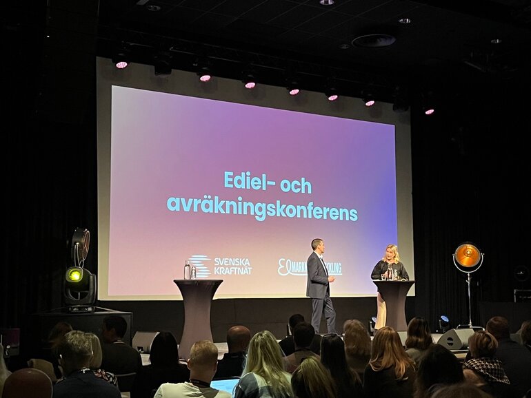 Foto visande en scen från konferensen Ediel och avräkningskonferensen