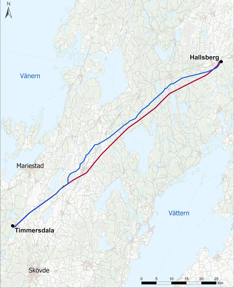 Karta Hallsberg-Timmersdala 