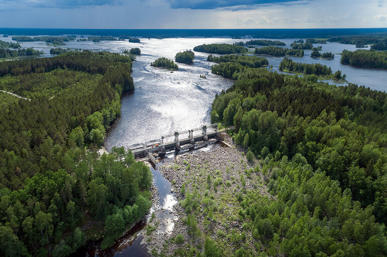 Lanforsen vattenkraftanläggning.