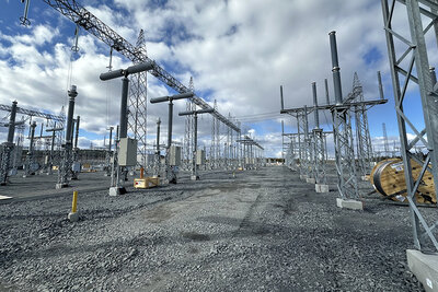 Bild från byggnation av station