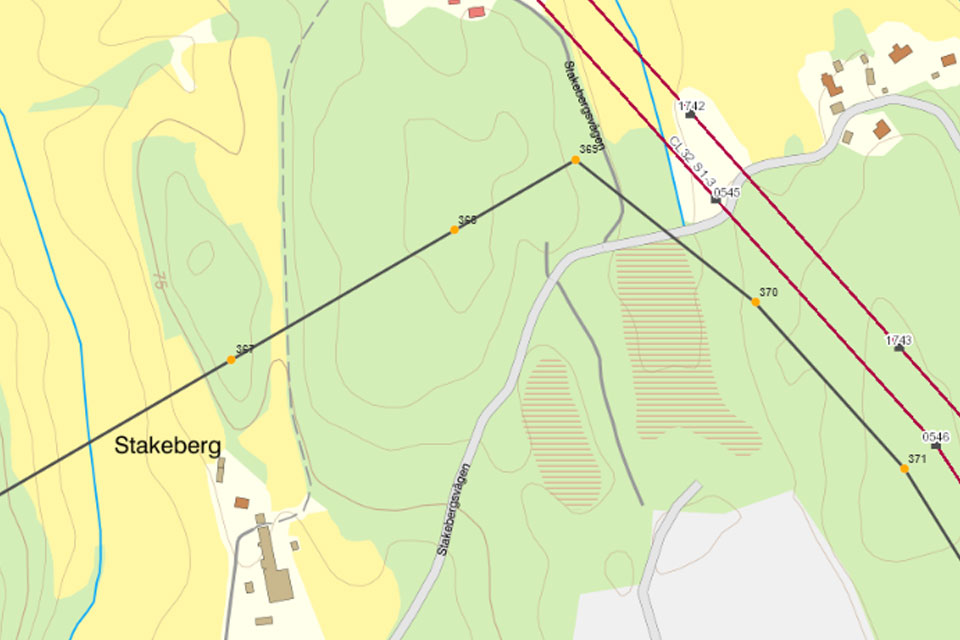 Karta över Stakeberg