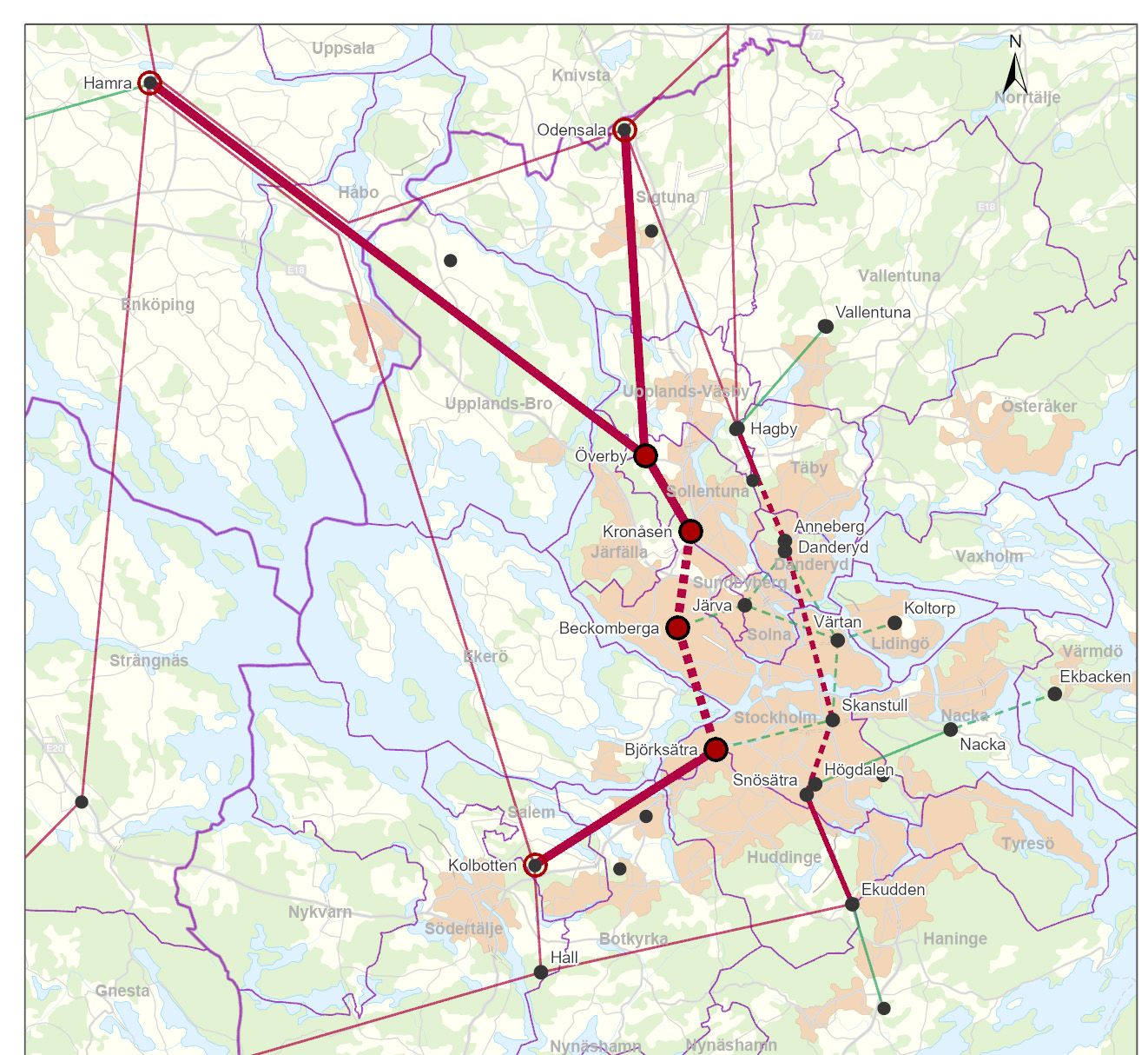 Översiktskarta för Stockholm 