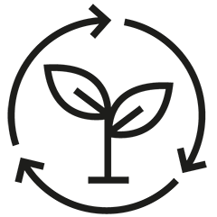 Ikon: planta i en cirkel