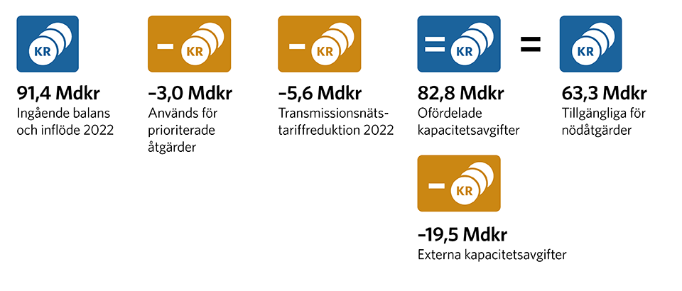 Kapacitetsintäkter och användning för prioriterade mål