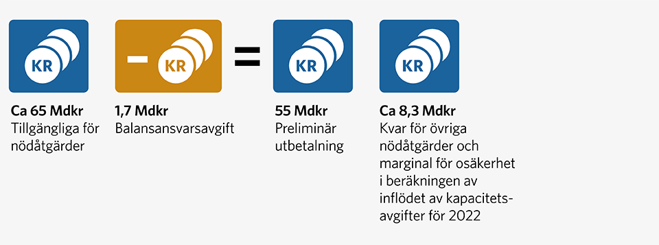  Kapacitetsutgifter tillgängliga för nödåtgärder 